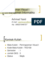 1 Kontrak Kuliah Pemrograman Visual I