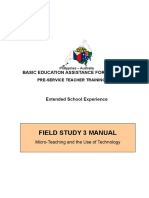 Field Study 3 Manual: Basic Education Assistance For Mindanao