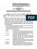 Pengumuman Hasil Akhir Seleksi CPNS Kab Malang 2018-1 PDF