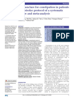 Acupuncture For Constipation in Patients With Stroke: Protocol of A Systematic Review and Meta-Analysis