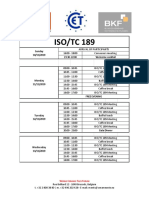 Programme of The Meeting ISO TC 189