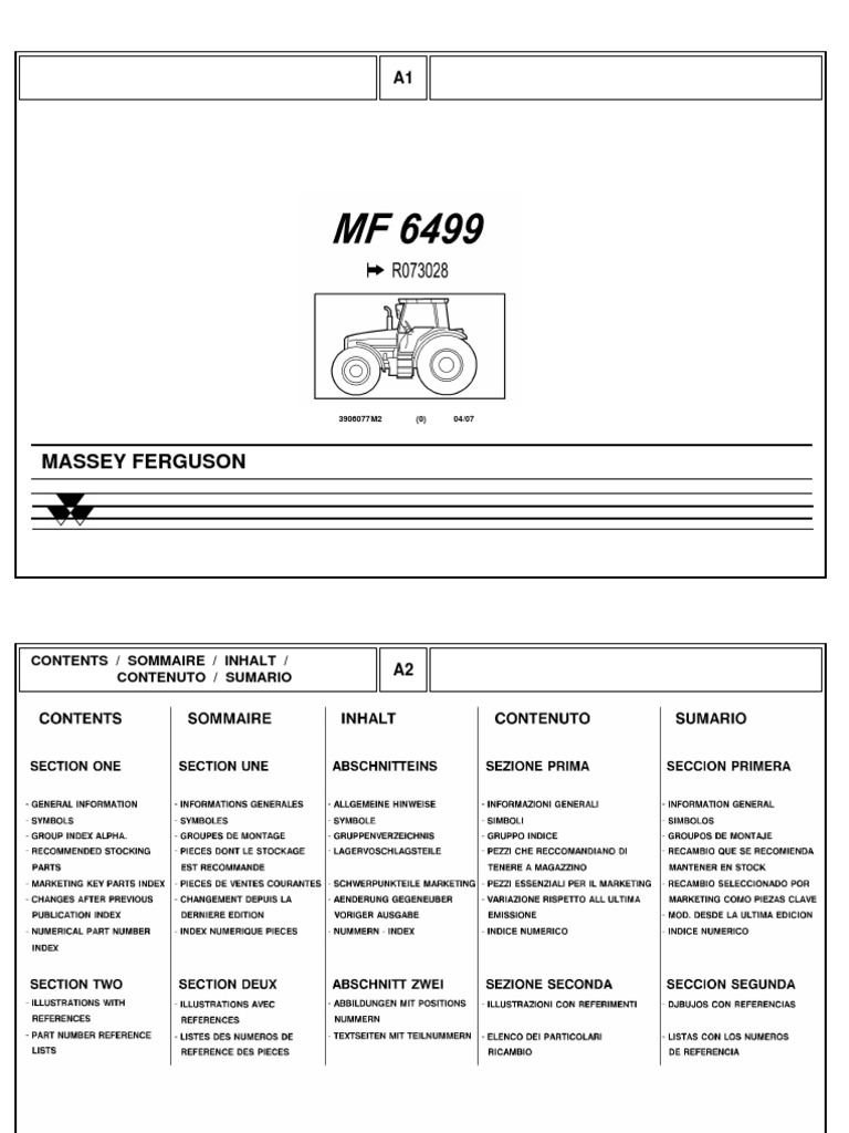 Catalogo Trator MF 6499, PDF, Axle