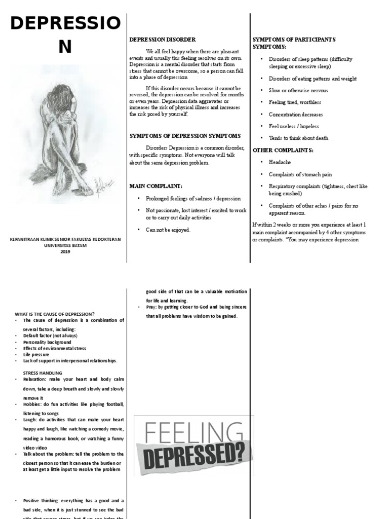 Depressio N: Depression Disorder Symptoms of Participants Symptoms ...