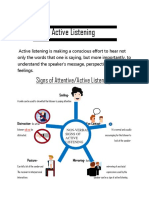 Signs of Attentive/Active Listening
