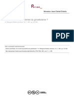 Où en Sont Les Problèmes Du Gnosticisme - JD Dubois PDF