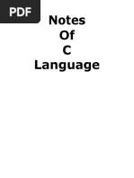 C Language Notes