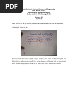 Introduction To Materials Science and Engineering Prof. Rajesh Prasad Department of Applied Mechanics Indian Institute of Technology, Delhi