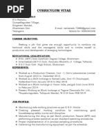 Curriculum Vitae: V. Venkatswarlu