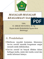 MASALAH KEAGAMAAN