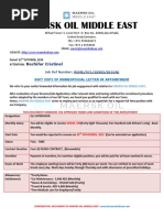 Maersk Oil Middle East Offer Letter