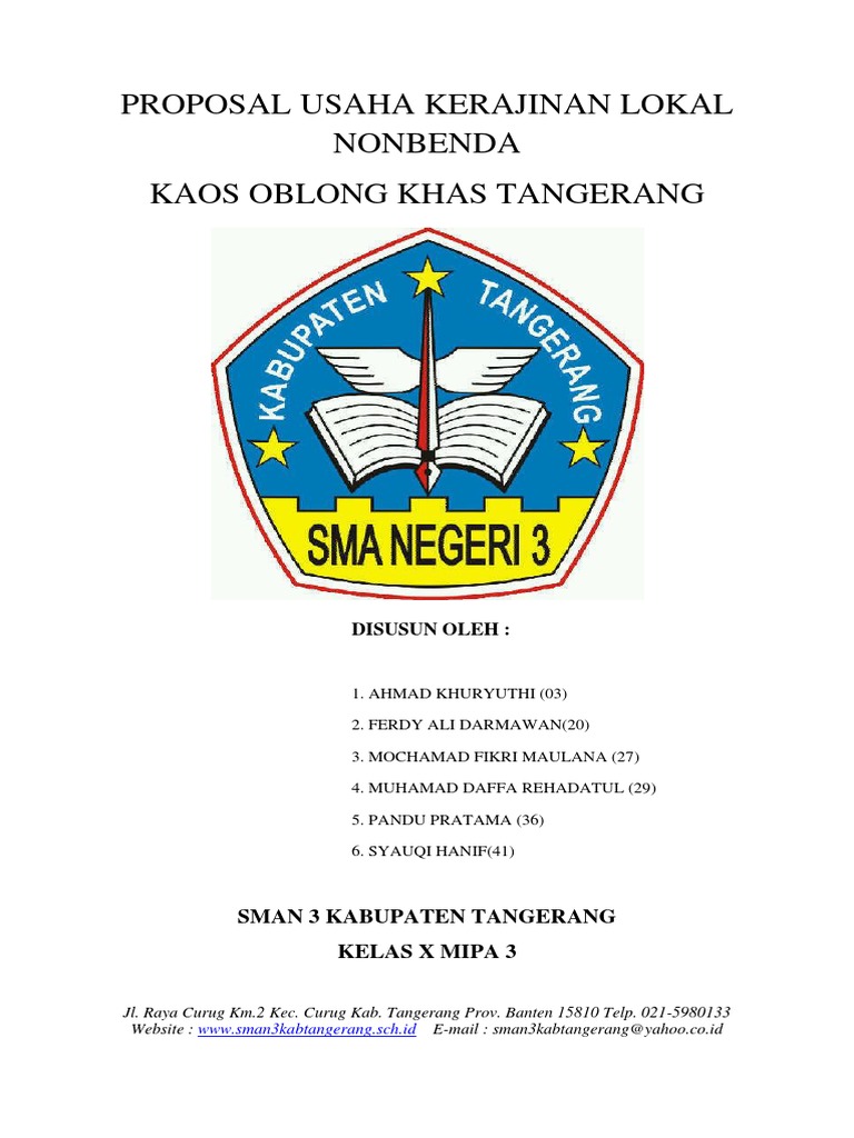 Contoh Proposal Usaha Kerajinan Tangan Pdf Kenangan Sekolah