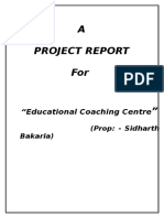 A Project Report For: "Educational Coaching Centre