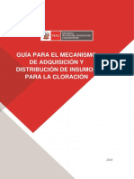 Guia para El Mecanismo y Distribucion de Insumos para La Cloracion