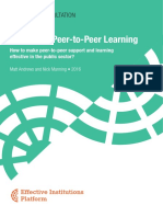 A Guide To Peer-to-Peer Learning: Draft For Consultation