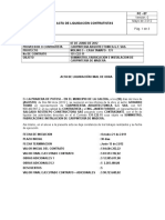 FC - 07 Formato Acta de Liquidación Carpinteria Arquitectonica