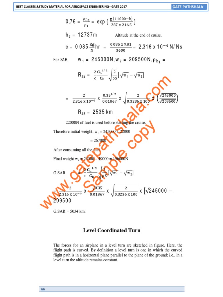 Aircraft Performance Study Material | PDF | Classical Mechanics | Physics
