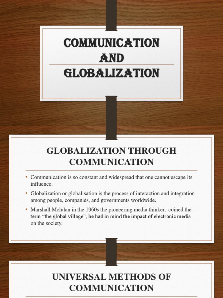 Group 1 Purposive | PDF | Globalization | Communication