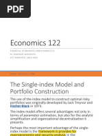 Economics 122: Financialeconomics (Index Models 2) M. Debuque-Gonzales 1 ST S E M Este R, 2 0 1 4 - 2 0 1 5