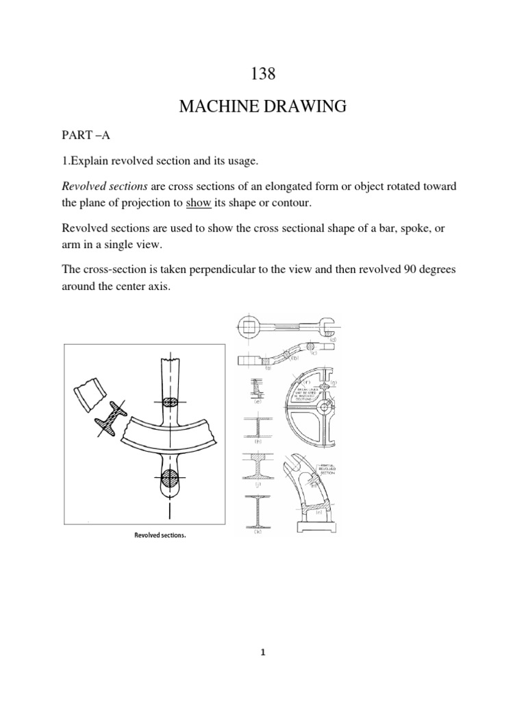 Understanding Revolved Sections in Drawing | PDF | Surface Roughness ...
