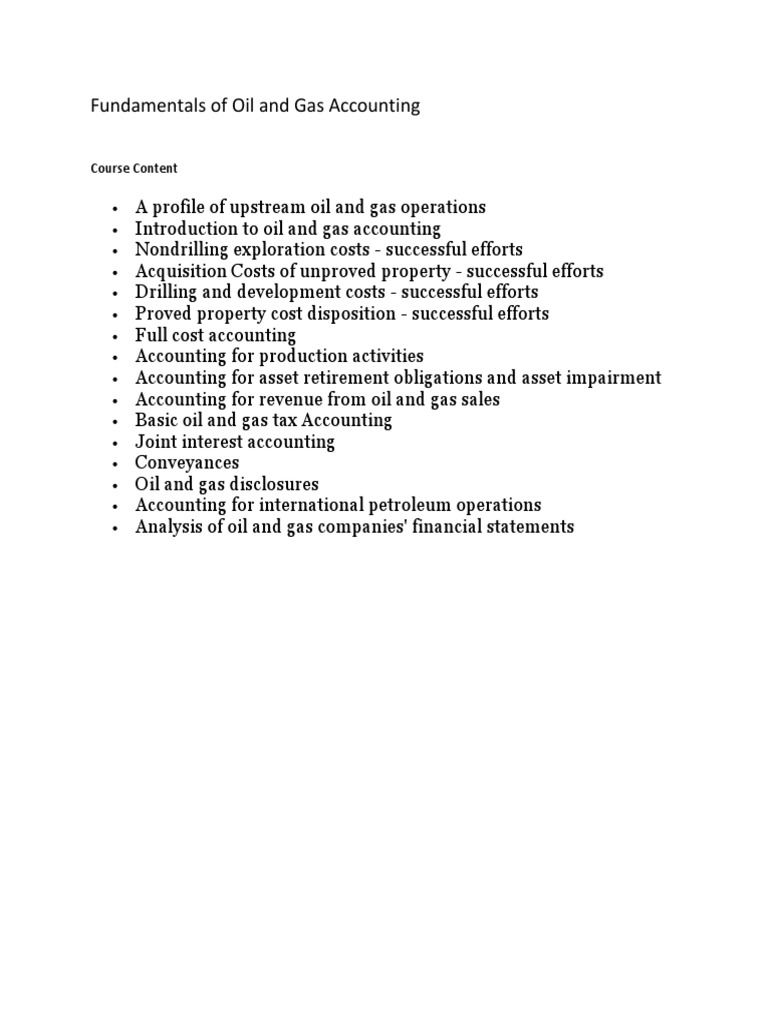 research topics in oil and gas accounting