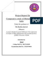 Project Report On Comparative Study of Mutual Fund in India: Under The Guidance of Ms Barkha Jamwal (Mentor)
