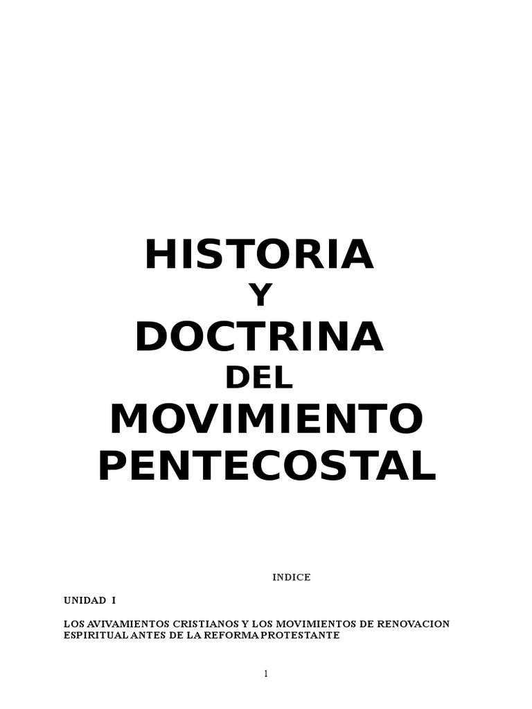 Historia y Doctrina del Pentecostalismo | PDF | Septuaginta ...