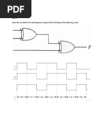 Section B Quiz 1 Draw The Waveform of F and Temporary Output of First XOR Gate in The Following Circuit