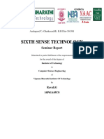 Sixth Sense Technology: Seminar Report