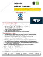 Safe Operating Procedures 08 Air Compressor