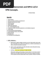 MPLS Fundamentals and MPLS L2/L3 VPN Concepts.: Agenda