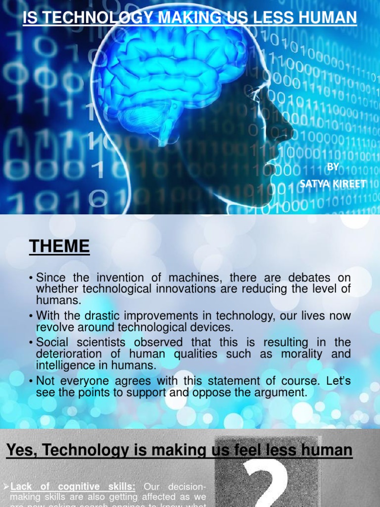Technology's Impact on Humanity | PDF | Smartphone | Telecommuting