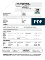 Online Application Form Data Analyst (E-Hospital), MIS Recruitment For NHM, UP