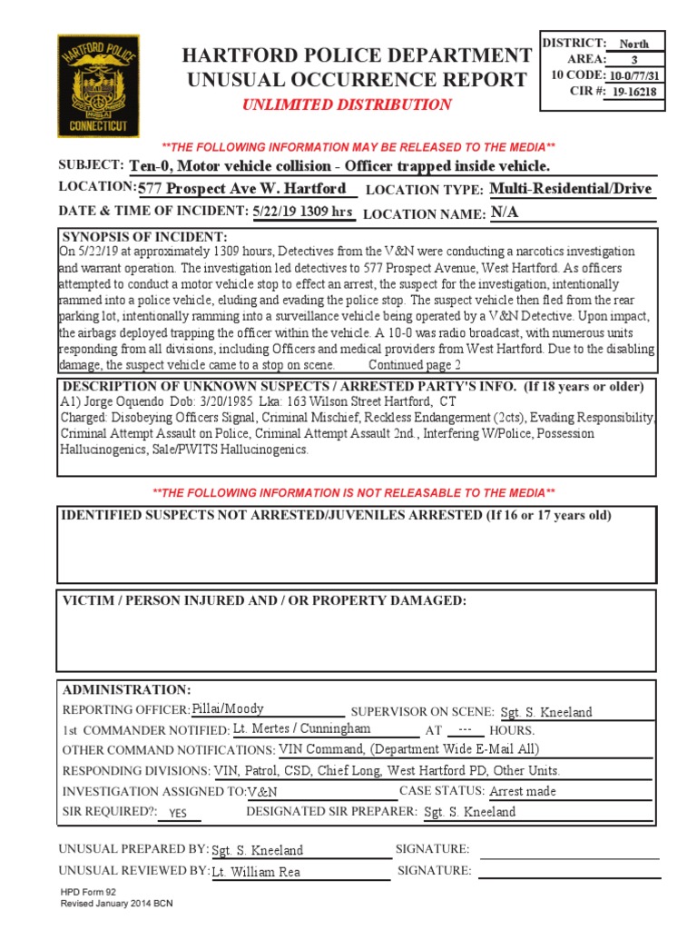 Officer Injured in Vehicle Collision | PDF | National Security | Law ...