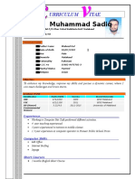 Muhammad Sadiq: Urriculum Itae