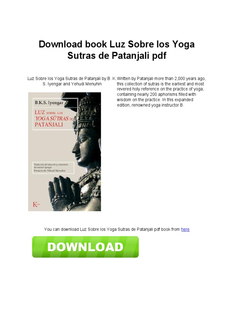 Luz Sobre Los Yoga Sutras de Patanjali PDF | PDF
