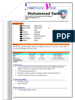Muhammad Sadiq: Urriculum Itae