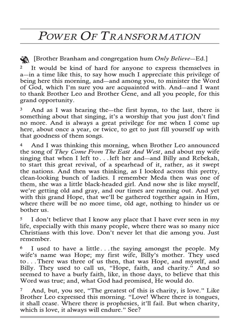 God's Power To Transform | PDF | Genesis Creation Narrative | Epistle ...