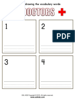 Doctor Hospital Vocabulary Drawing Activity