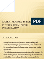 Laser Plasma Interaction: Physics Term Paper Presentation