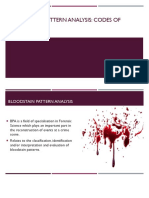 Blood Splash Pattern Analysis