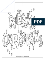 Merry Christmas Colouring Page PDF