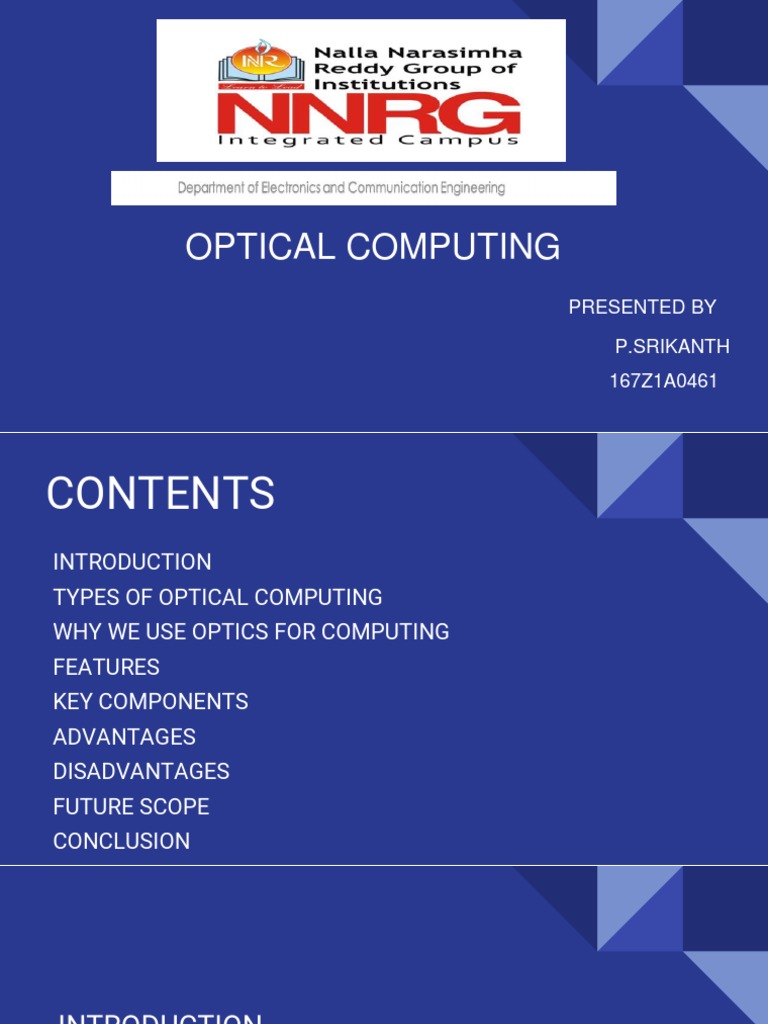 Overview of Optical Computing Technology | PDF | Wavelength Division ...