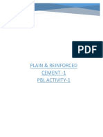 Plain & Reinforced Cement - 1 PBL Activity-1