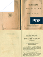 Ordenanzas Municipales de Requena 1882