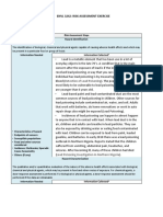 Envl 3242: Risk Assessment Exercise: Detection of Lead Poisoning