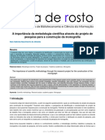 A Importância Da Metodologia Científica Através Do Projeto de Pesquisa para A Construção Da Monografia PDF