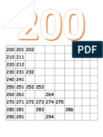 Tablas de Numeros Por Familias