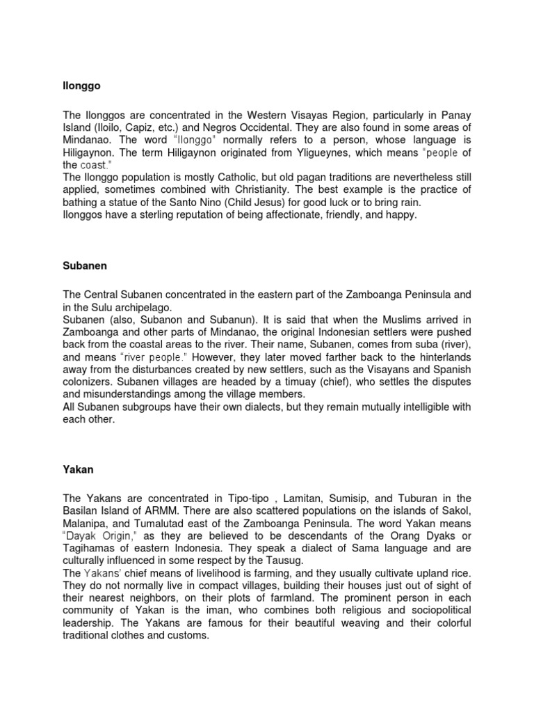 Ethnic Groups of the Philippines Overview | PDF | Mindanao | Philippines