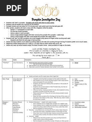 pumpkin day centers 2019