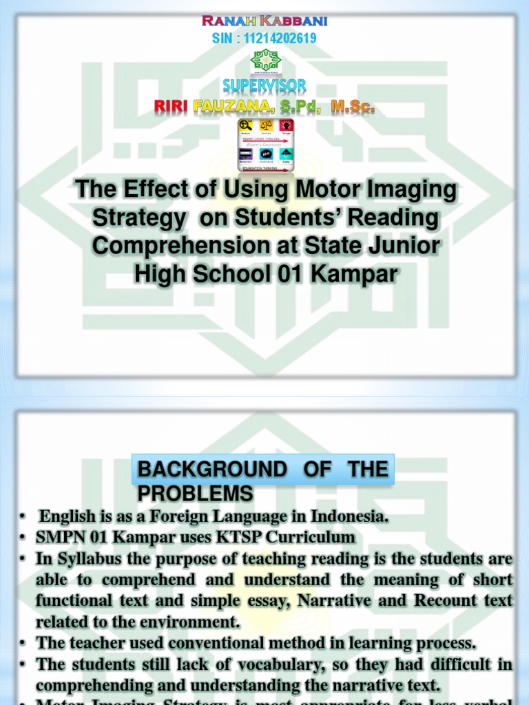 Motor Imaging Strategy On Students' Vocabulary in Reading Comprehension ...